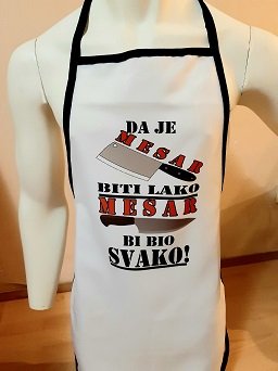 Kecelje sa stampom natpisom/Kecelje po zelji/da je mesar biti lako.jpg